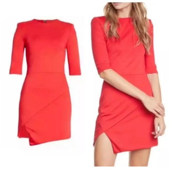 Alice + Olivia Nova Asymmetrical Mini Dress Size 6 - Picture 3 of 16